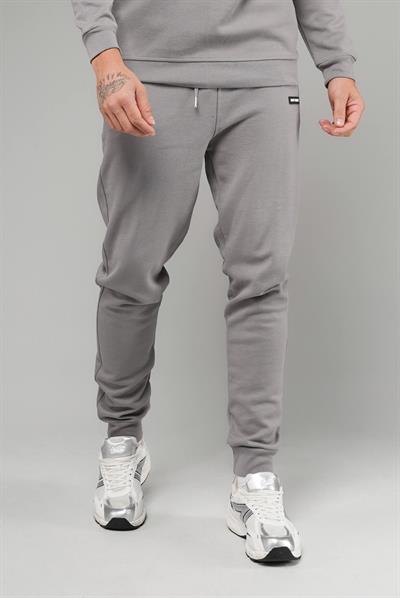 Unisex Regular Fit Cepli İnterlok Pike Eşofman Altı - Gri
