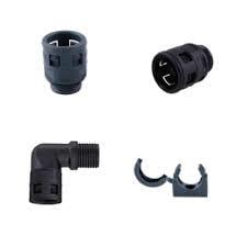 AGRA AGRA-TGR-P13/14S PG-13,5 GEÇMELİ POLYAMID SPİRAL RAKORU SİYAH