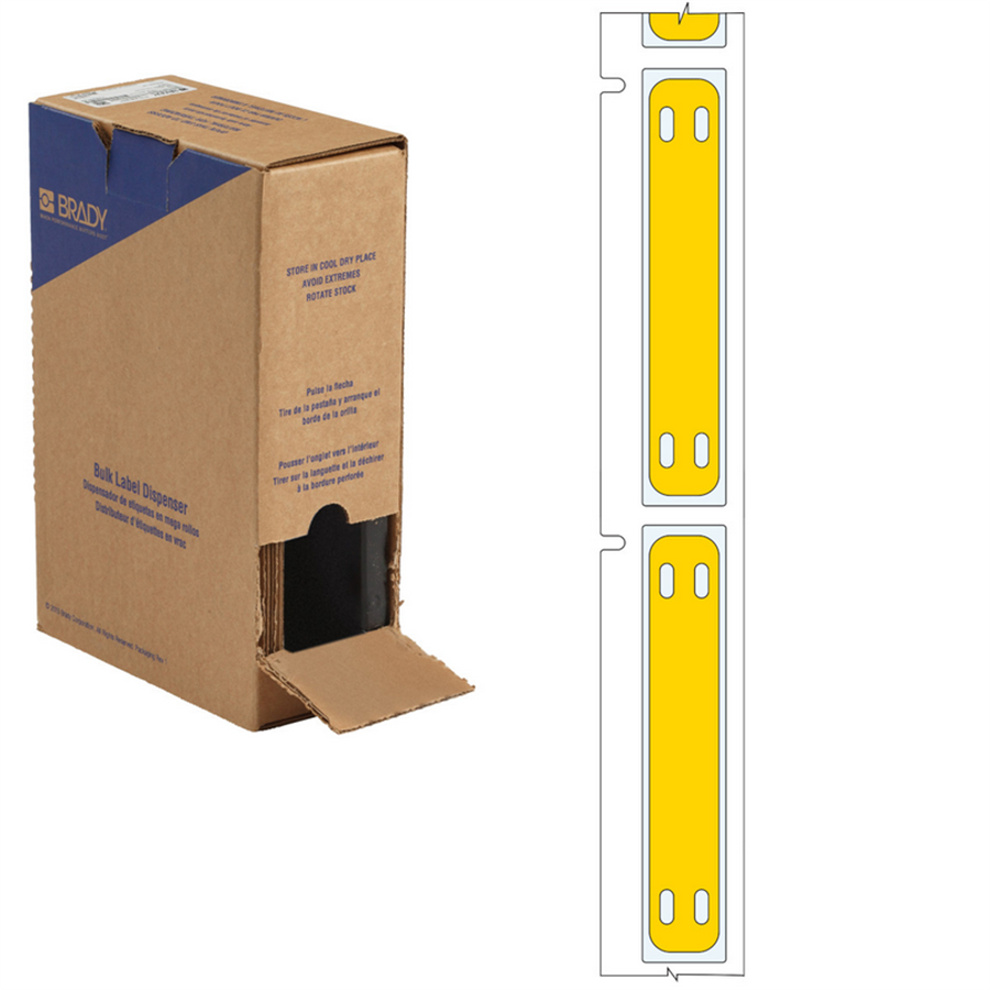 BRADY BRD-Y5095809 BM71H-1-7643-YL & BM-10x60-7643-YL-L