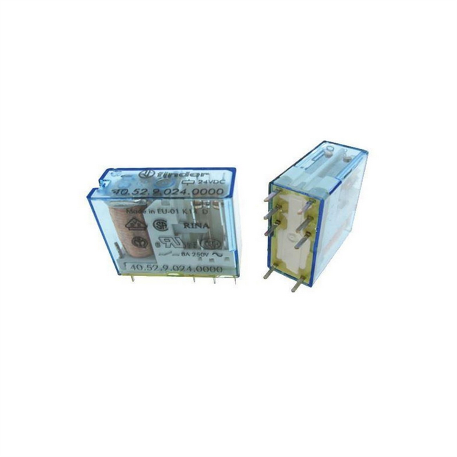 FINDER FND40.52.9.024.0000 MİNYA P.C.B. RÖL 2 CO-8A KONT 24V DC PİN:-5 MM