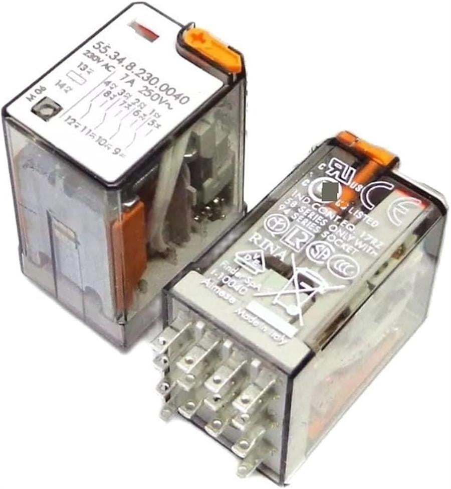 FINDER FND55.34.8.230.0040 GENEL KULLANIMLI 4 CO-10 A KONTAKLI 230 V AC