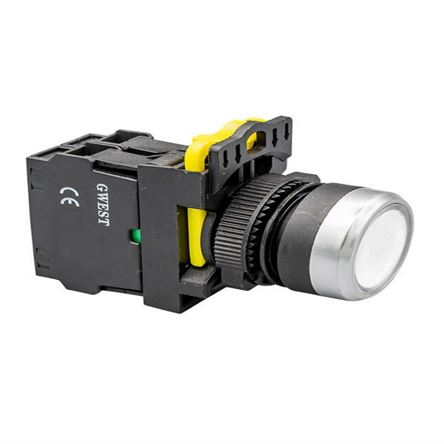 GWEST GWEST-6015 A5-31D IŞIKLI YAYLI BUTON (220VAC/DC) BEYAZ