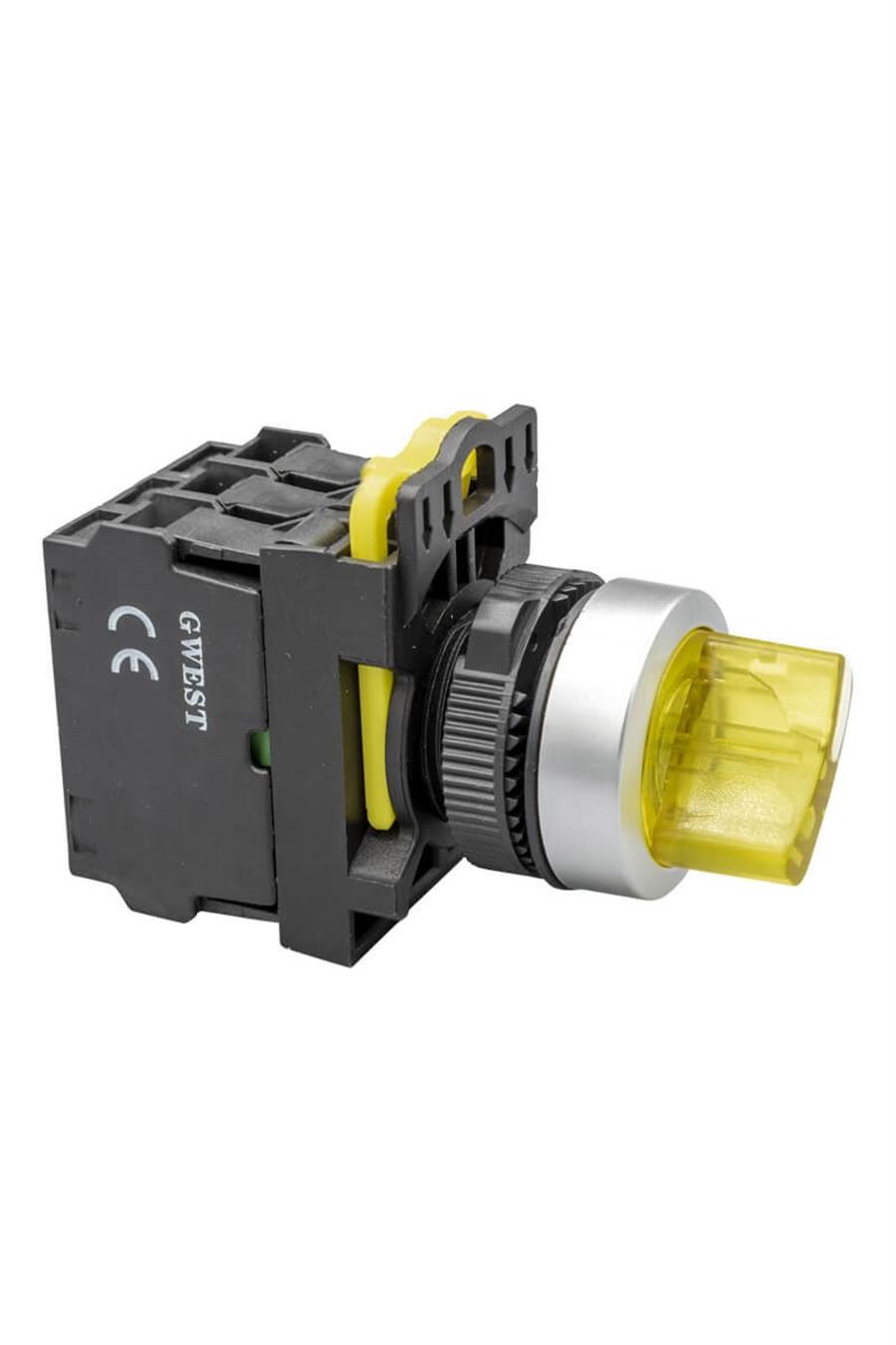 GWEST GWEST-6045 A5-11XD-24 IŞIKLI KALICI 0-1 BUTON (24VAC/DC) SARI