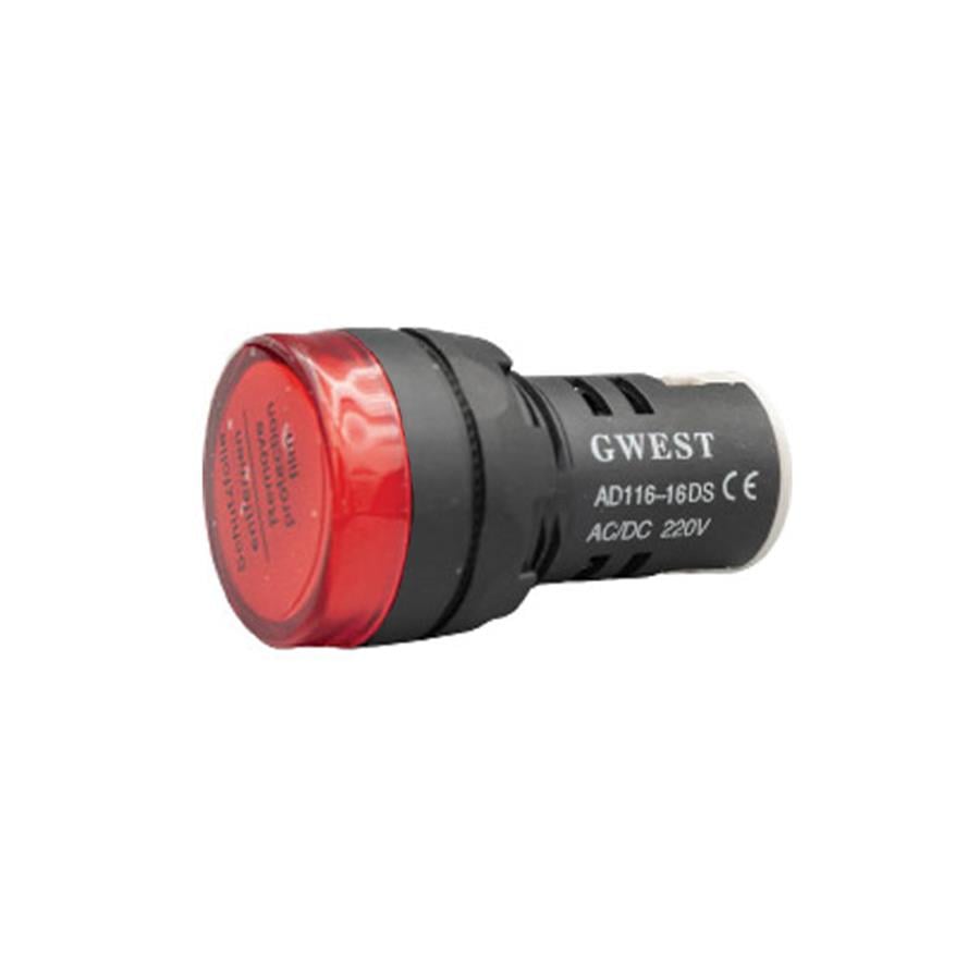GWEST GWEST-6631 16-24V-K Ø16mm LEDLİ SİNYAL LAMBA 24VAC/DC KIRMIZI