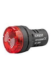 GWEST GWEST-6642 22DS/M Ø22mm SESLİ BUZZER 220V SİYAH (90dB)