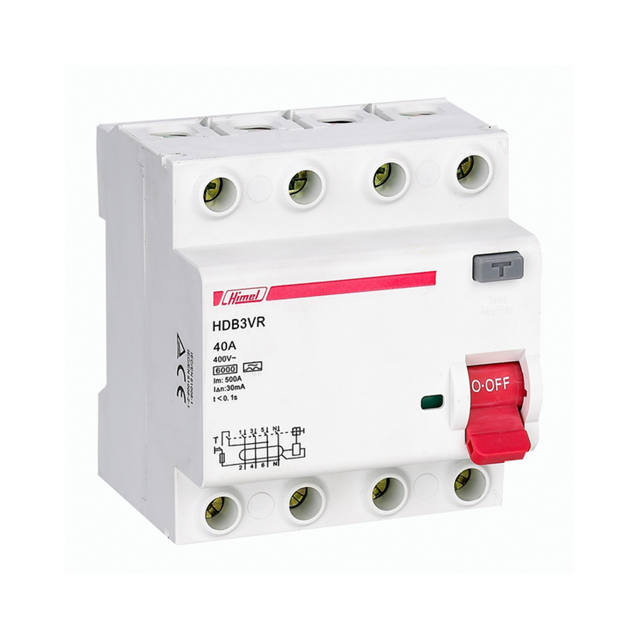HİMEL HML-HDB3VR463TC 6kA 300mA  63 A 3P+N Kaçak Akım Rölesi