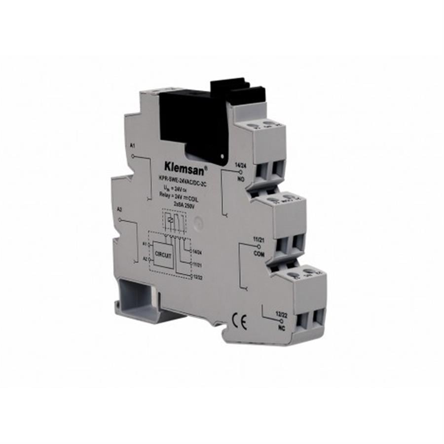 KLEMSAN KLM272622 KPR-SWE-230VAC-2C ÇİFT KONTAK RÖLE SETİ