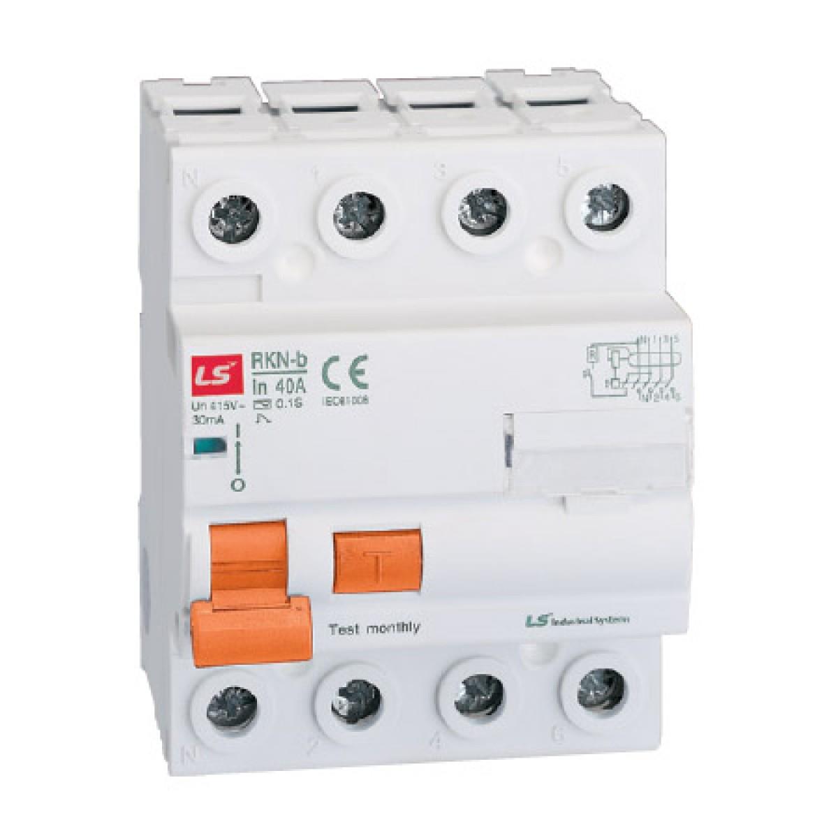 LS LS.06240007 Kaçak Akım Koruma Şalteri (AC tip) 4P x 40A  6kA