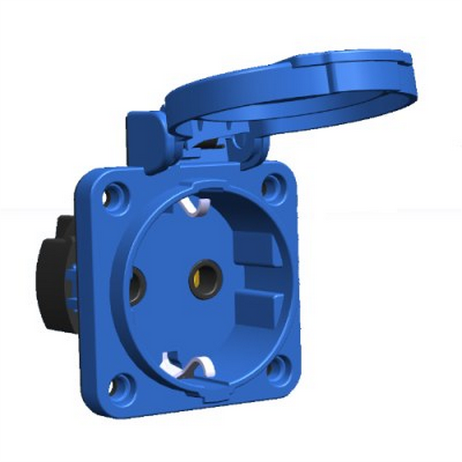 METE ENERJİ MT404016ST06 1x16A. PANO PRİZİ MAVİ (ÜST YAN GİRİŞLİ)