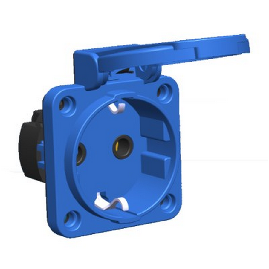 METE ENERJİ MT40401906 1x16A. UPS PANO PRİZİ ARKA GİRİŞLİ MAVİ
