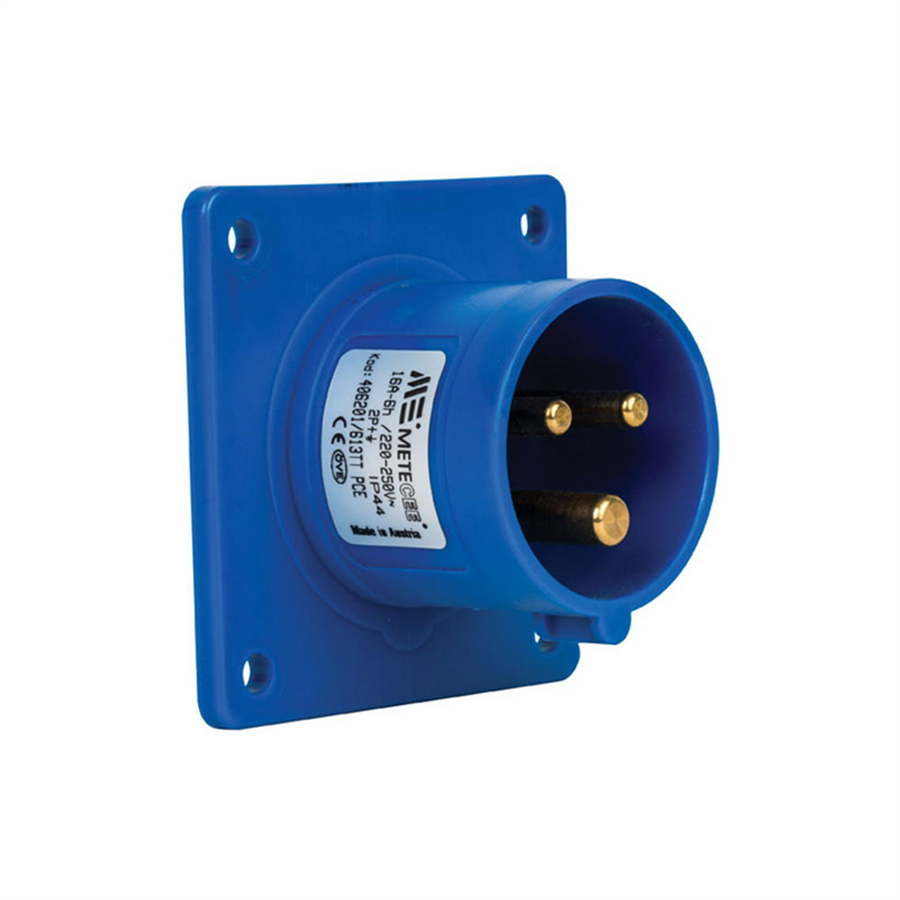 METE ENERJİ MT406201V 3X16A. IP44 MAKINE FISI -FLANSLI-(Vidali Bagl.)*