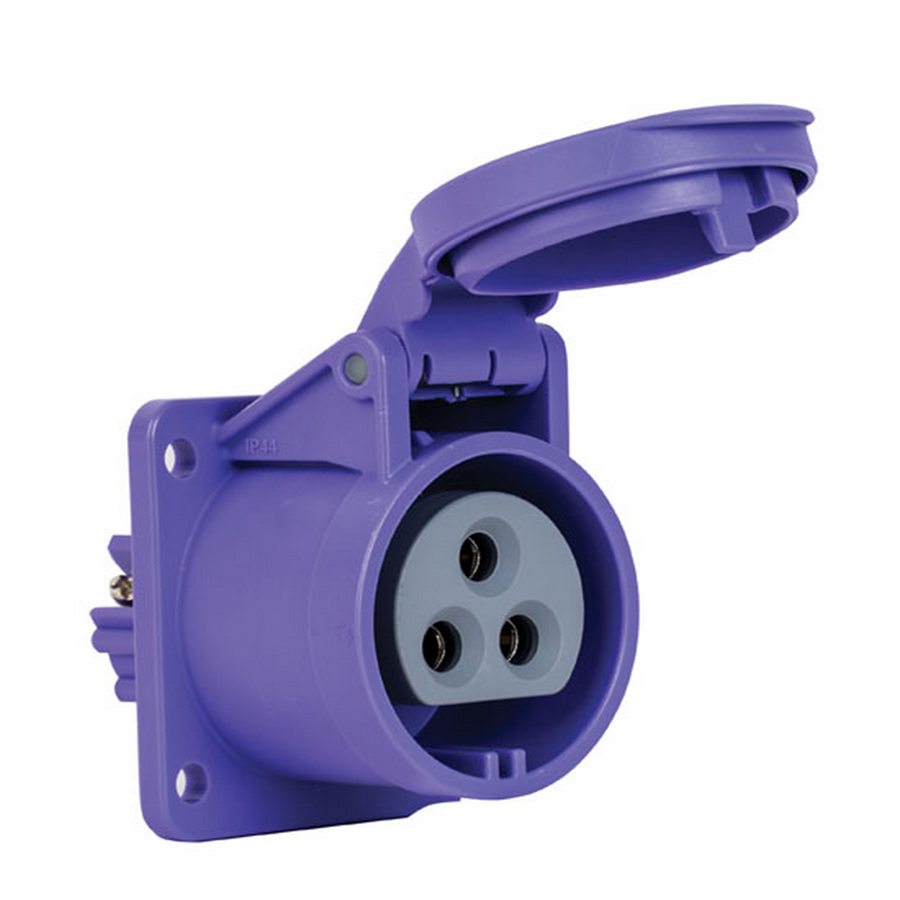 METE ENERJİ MT406553V 3x16A. 24V IP44 MAKİNE PRİZİ DÜZ  Vidalı Bağlı