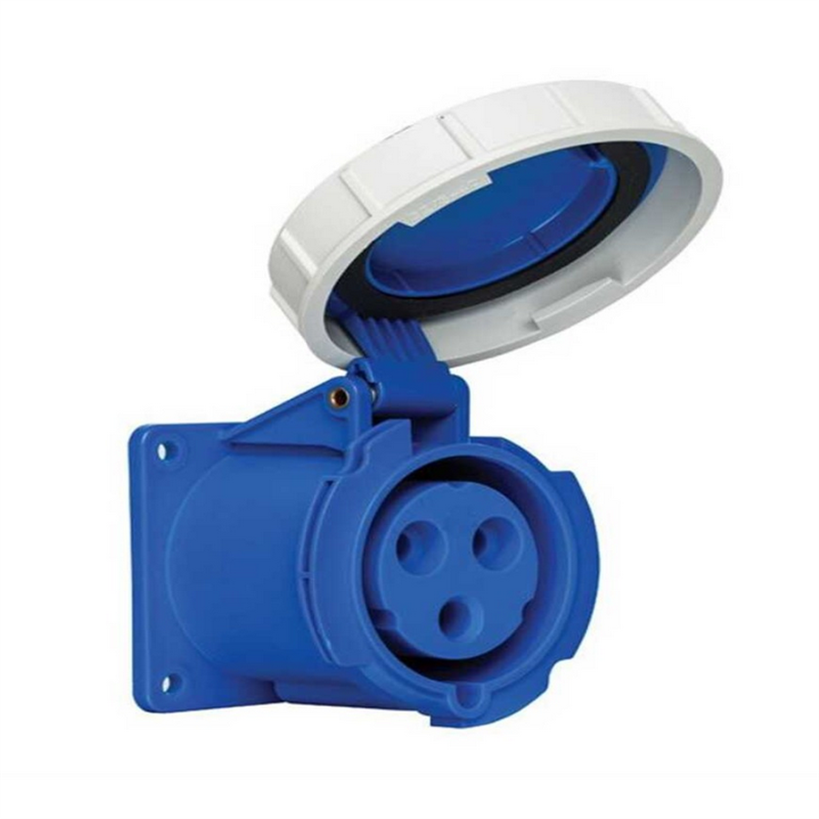 METE ENERJİ MT406612V 3X32A. IP67 DUVAR PRIZI -EGIK GÖVDELI-(Vidali Bag)