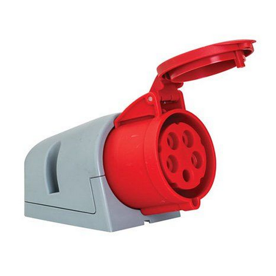 METE ENERJİ MT406616V 5X32A. IP44 DUV.PRIZI -EGIK GÖV.LI-(Vidali baglı)