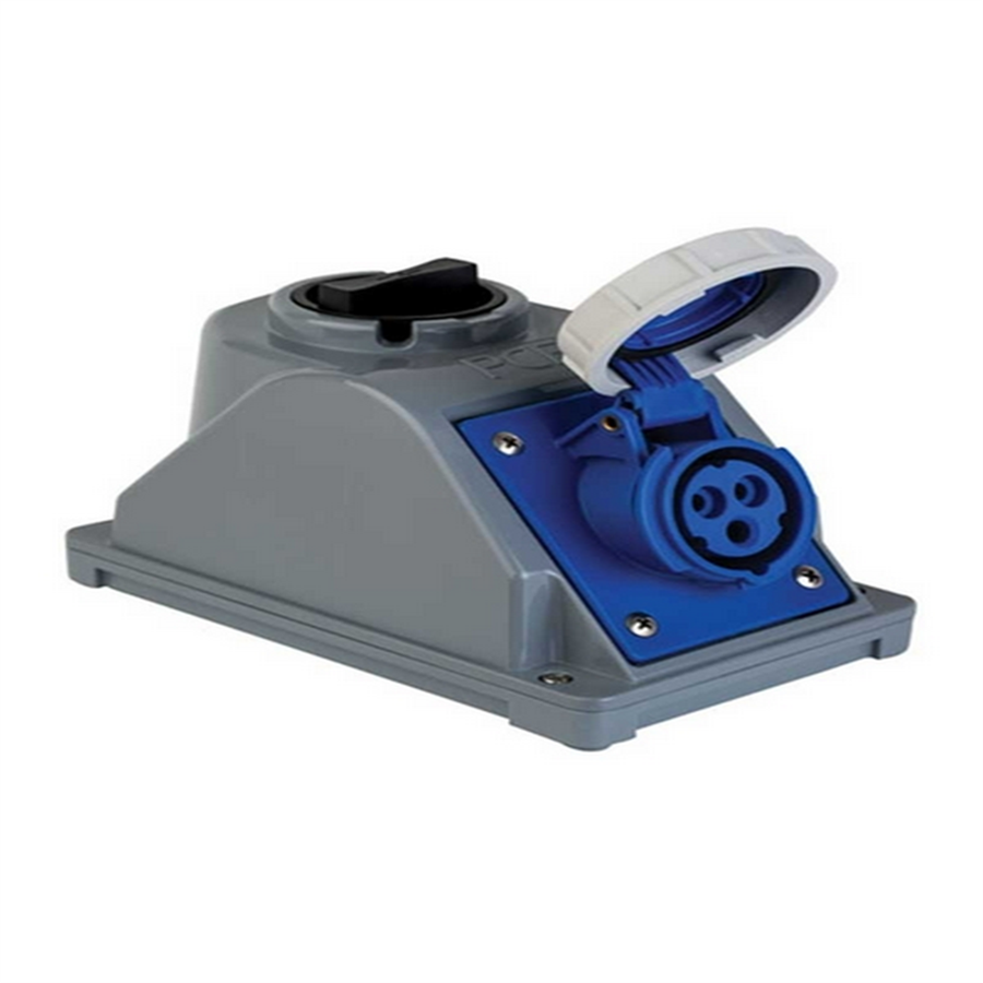 METE ENERJİ MT406684v 3x16A. IP67 ŞALTERLİ DUVAR PRİZİ Vidalı Bağlı