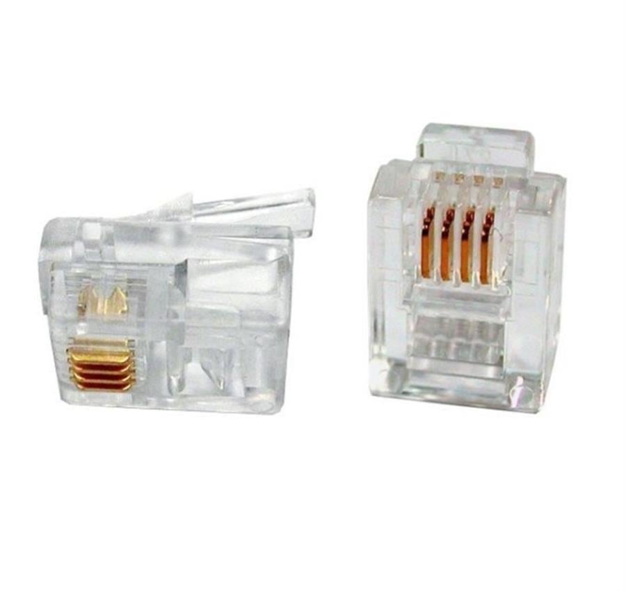 MUHTELİF MHT000285 RJ10 JACK 4 PİN Telefon Kablo Konnektörü/Soketi