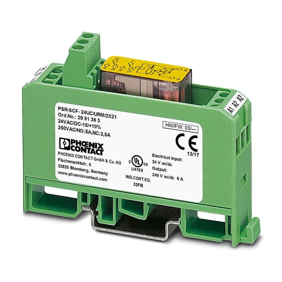 PHOENIX PH2981363 PSR-SCF-24UC/URM/2X21 KUPLAJ RÖLELERİ
