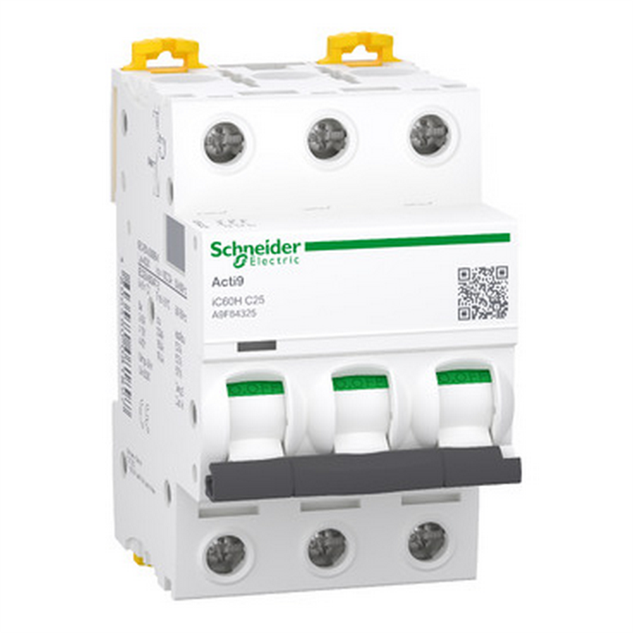 SCHNEIDER SCHA9F84325 Acti9 iC60H 3P 25A, 10kA C eğrisi Otomat