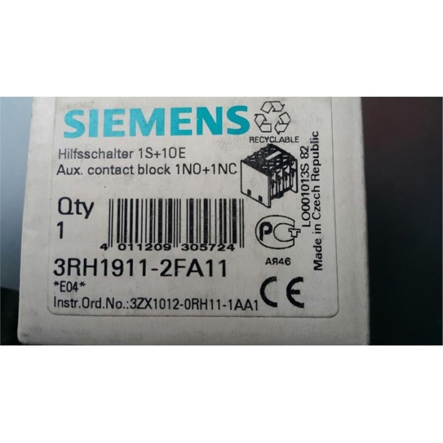 SIEMENS SMS3RH1911-2FA11 YARDIMCI KONTAK BLOK ÜST 1NO+1NC S00 CC