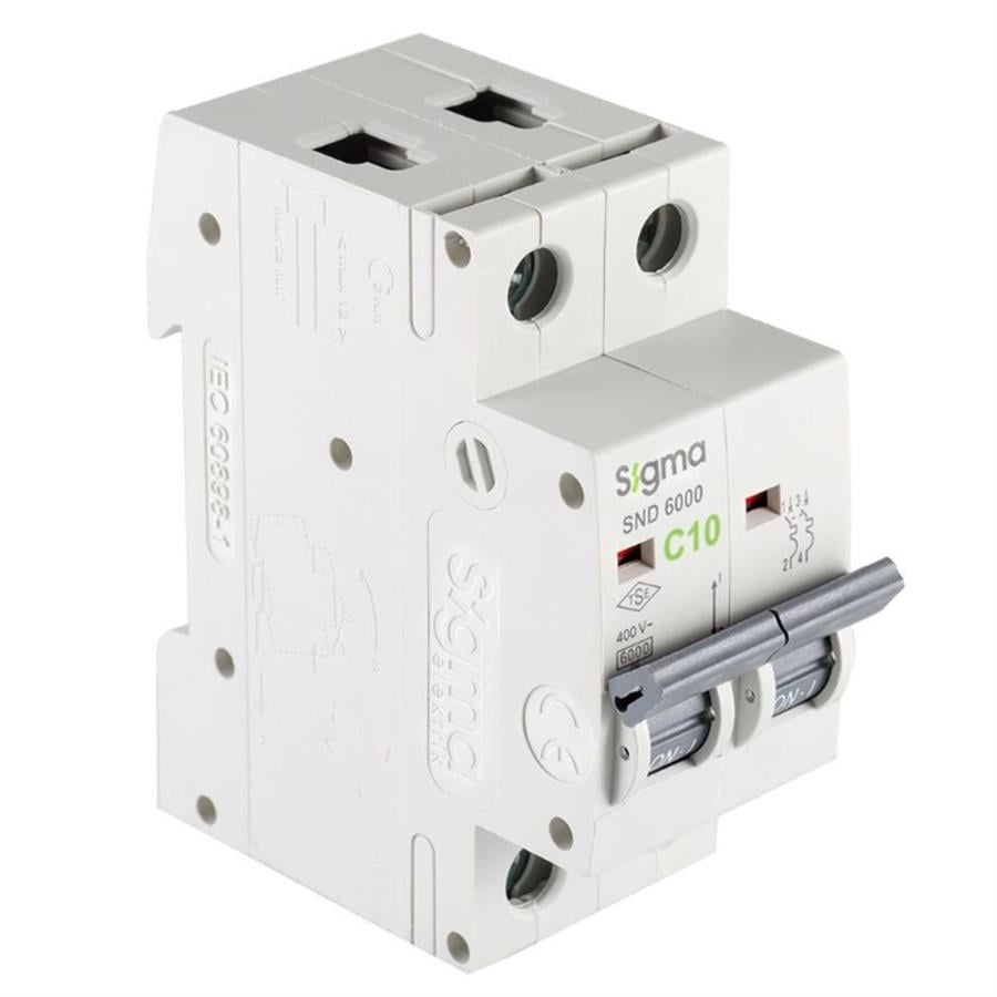SİGMA SGM-6SM210C SND6000 6kA C10 A 2 Kutuplu Otomatik Sigorta