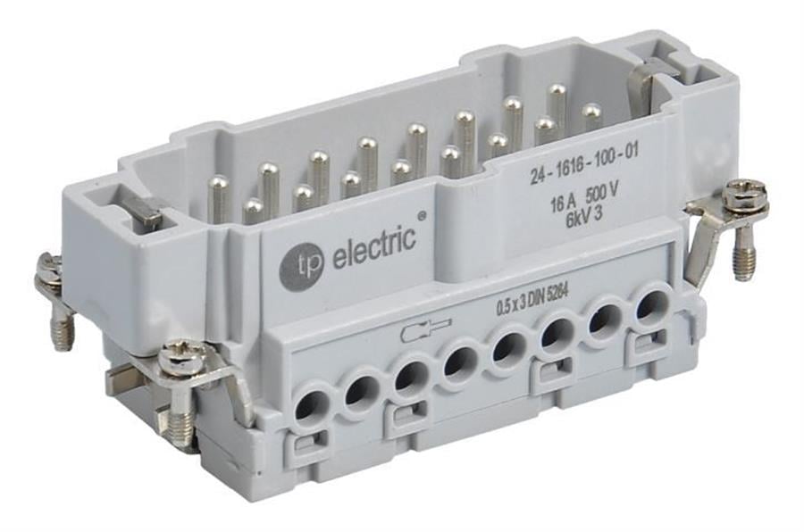 TP ELEKTRİK TP-24-1616-100-01 16x16A / Fiş Çekirdek - Vidalı Bağlantı (1-16)