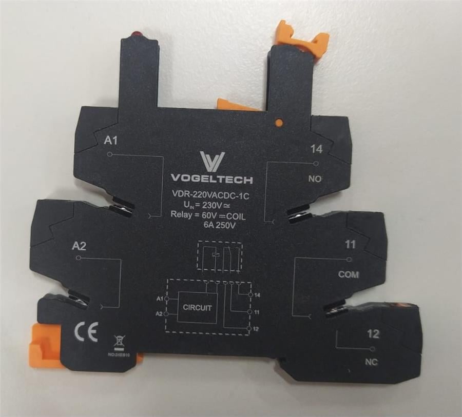 VOGELTECH VGT-SCE-230V-1C VGT-230VAC/DC 1C SLİM RÖLE SOKETİ YAYLI 230V 1C/O