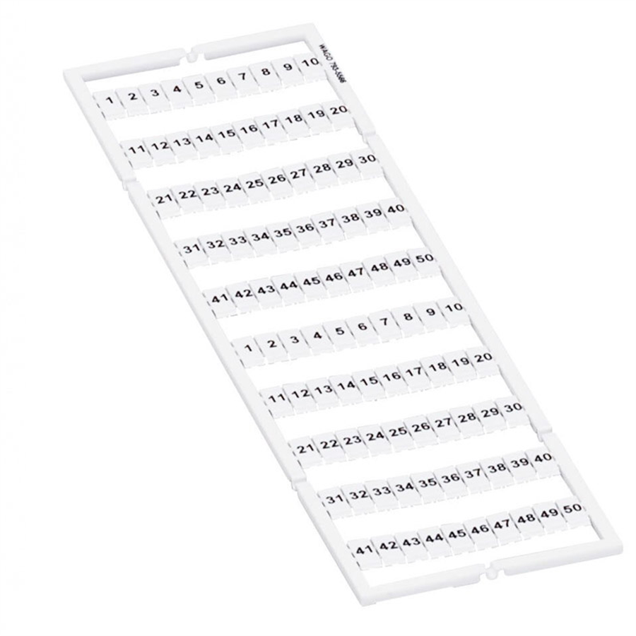 WAGO WAGO-793-5566 1..50 (2x) 5 - 5,2mm Etiket Kartı Beyaz 1 Plaka