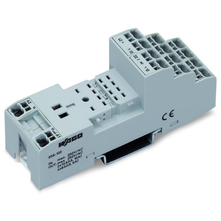 WAGO WAGO-858-100 4 KONTAK RÖLE SOKETİ VİDALI VE YÜKSÜKSÜZ