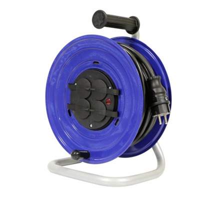 BEMİS BMS-BM1K2103-0000 1/16A. 4 Prizli Metal Makara 3x1,5mm TTR 25m. Kabl