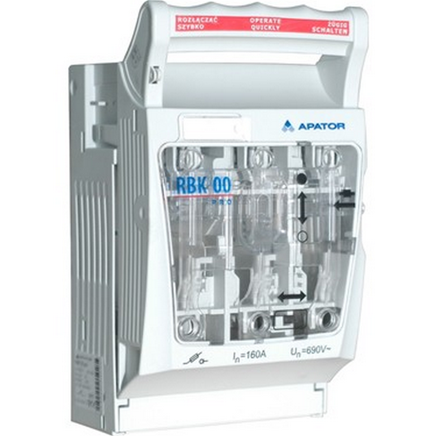 APATOR RBK 00 NH Boy 00 - 3 x 160 A taban sacına montajlı yatay