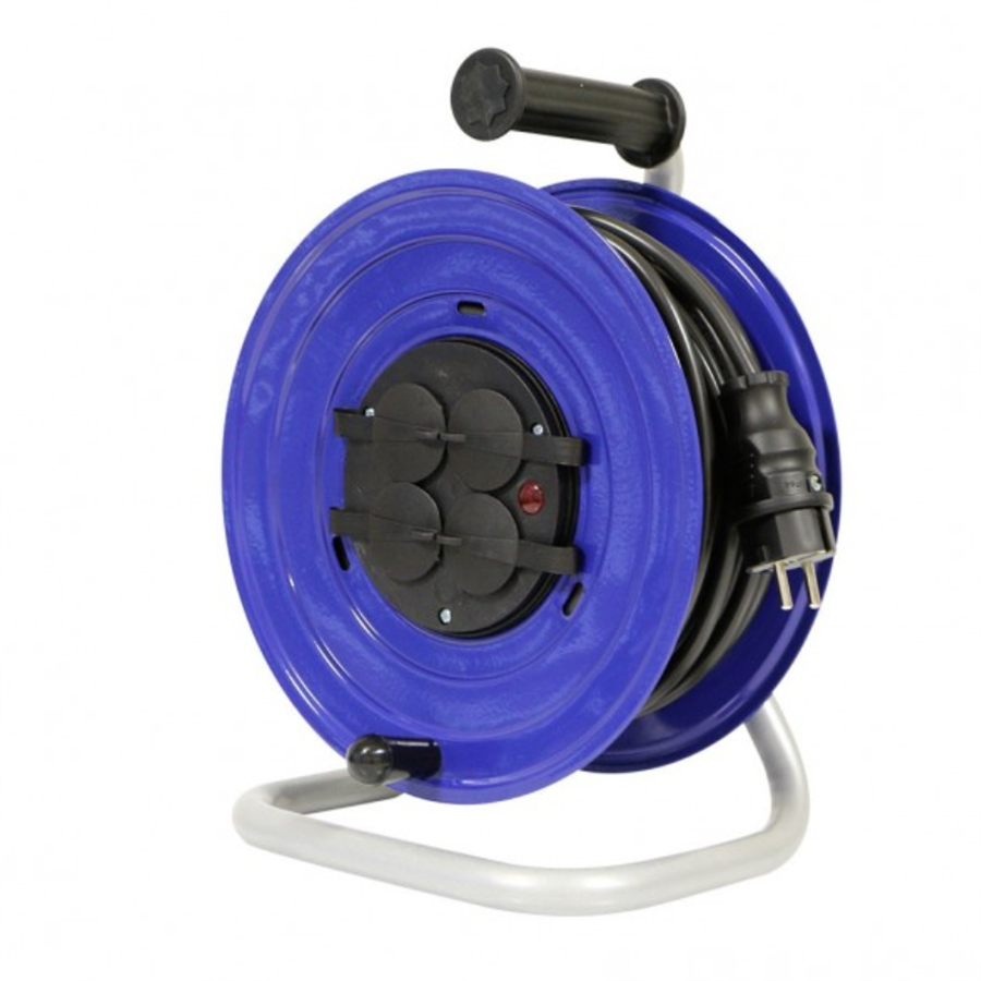 BEMİS BMS-BM1K2103-0000 1/16A. 4 Prizli Metal Makara 3x1,5mm TTR 25m. Kabl