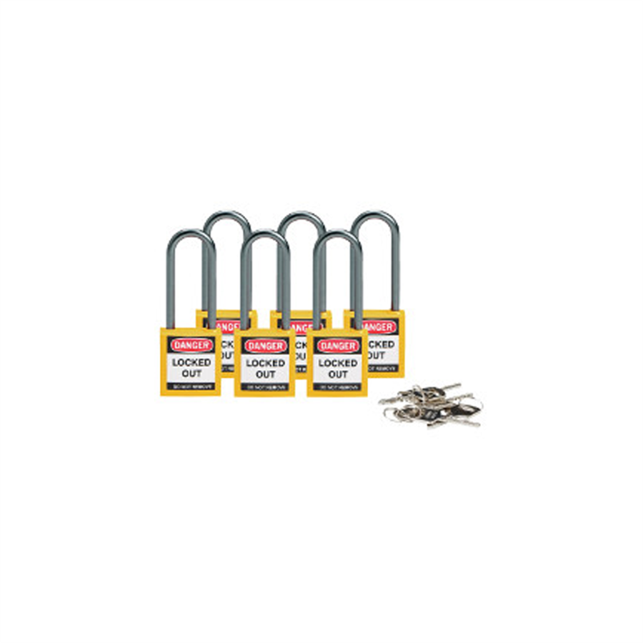 BRADY BRD-Y1609124 814137 COMPACT SAFE PADLOCK 50MM SHA KD YEL/6