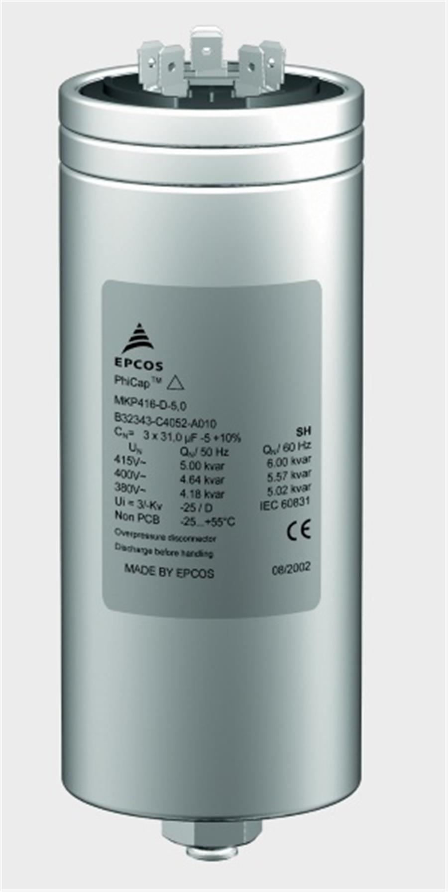 EPCOS EPC-MKP440-D-1.5 1,5 440V TRİFAZE SİLİNDİR KONDANSATÖR
