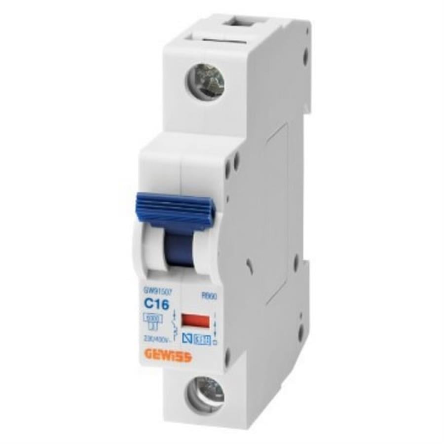 GEWİSS GW91507 RB60 serisi MCB 1P C16 6KA 1M