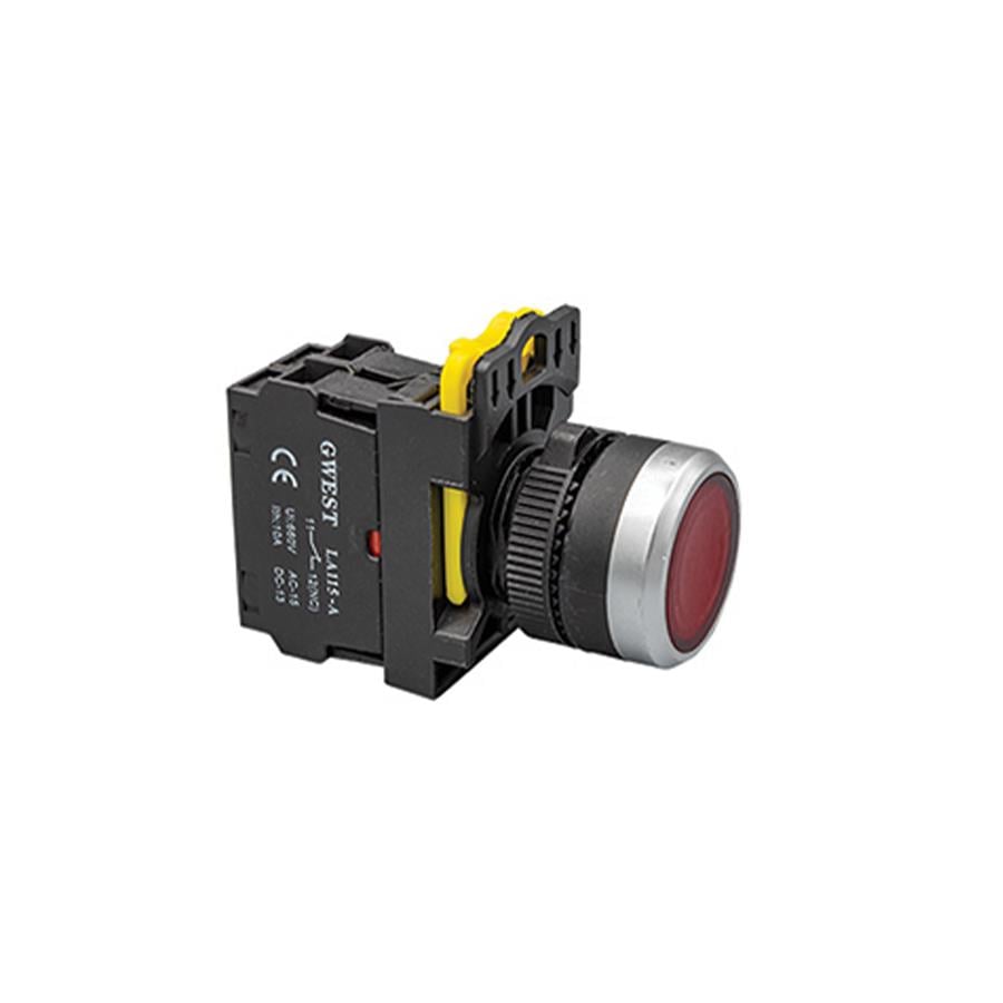 GWEST GWEST-6012 A5-01D IŞIKLI YAYLI BUTON (220VAC/DC) KIRMIZI
