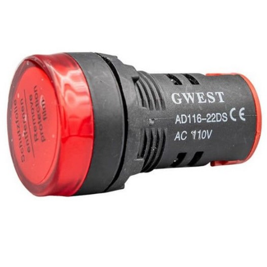GWEST GWEST-6606 22-110V-K Ø22mm LED SİNYAL LAMBASI 110VAC KIRMIZI