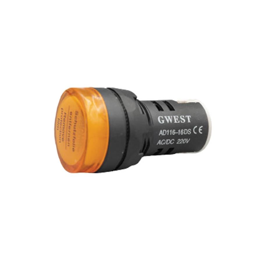 GWEST GWEST-6633 16-24V-S Ø16mm LEDLİ SİNYAL LAMBA 24VAC/DC SARI
