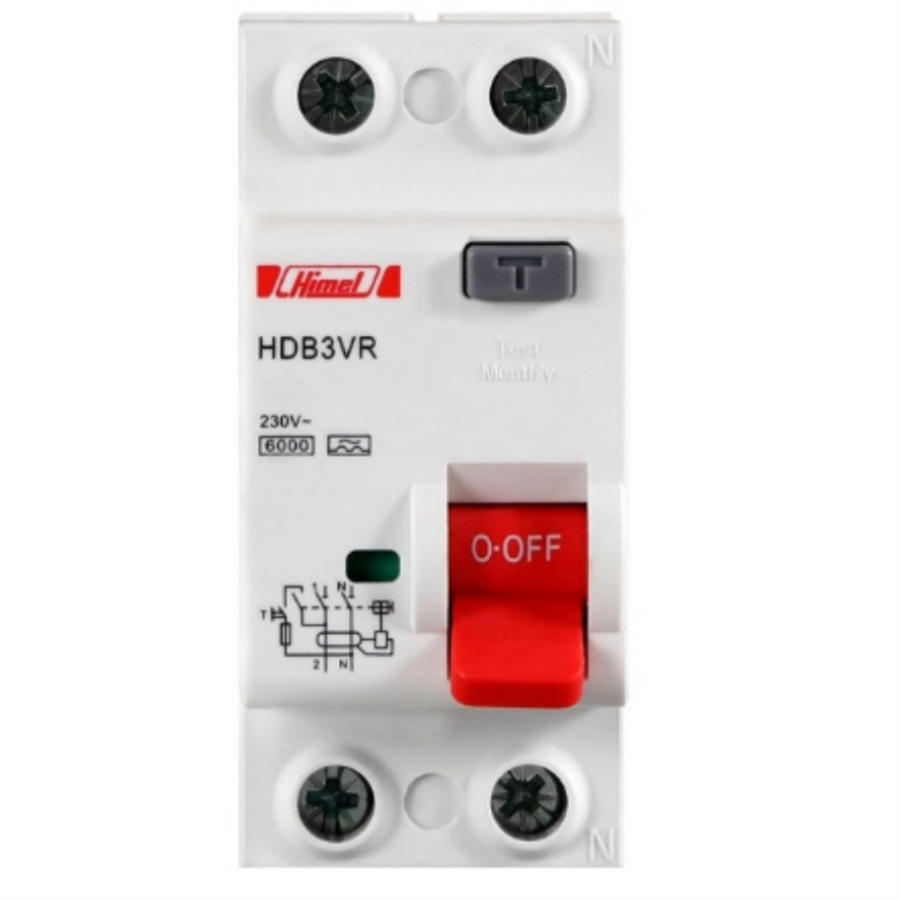 HİMEL HML-HDB3VR2100TC 6kA 300mA  100 A 1P+N Kaçak Akım Rölesi