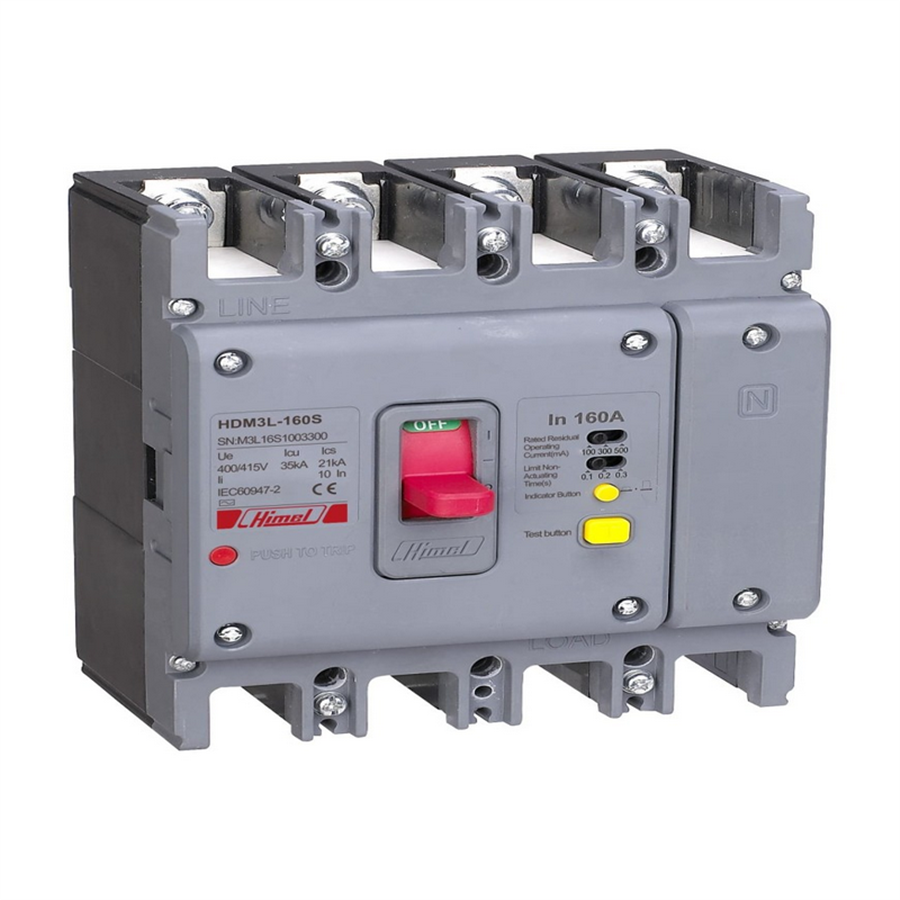 HİMEL HML-HDM3L12F080B320AB1 Yangın Korumalı Kom.Şalter.4P B 80A 100/300/500mA