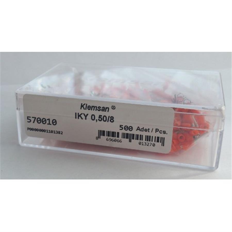 KLEMSAN KLM570010 IKY 0,50/8 TURUNCU TEK GİRİŞ YÜKSÜK