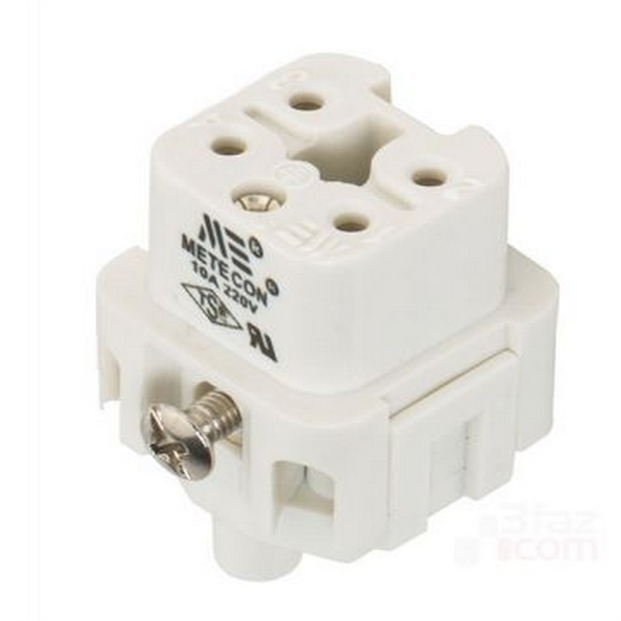 METE ENERJİ MT29012 5x10A. ÇOKLU PRİZ ÇEKİRDEK MONTAJLI (ARKA GİRİŞLİ)