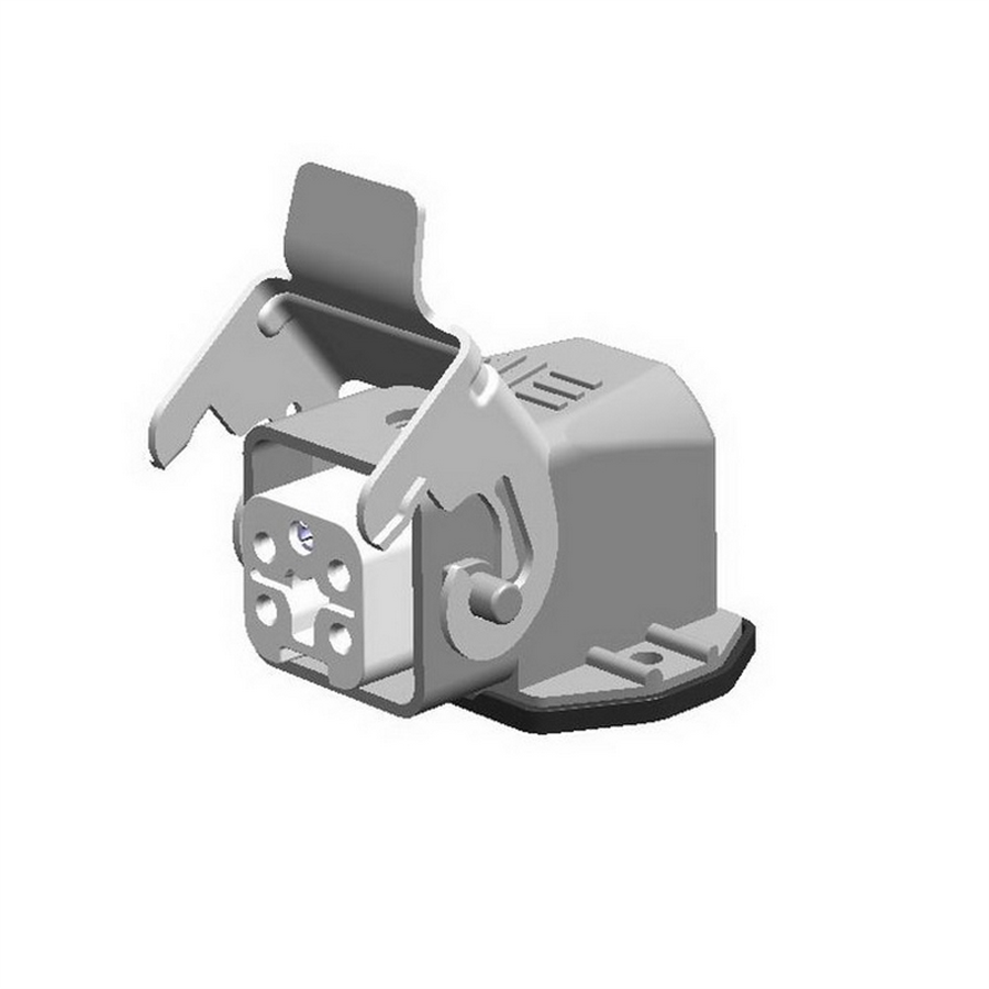 METE ENERJİ MT403012S 5x10A. ÇOKLU MAKİNE PRİZİ EĞİK  METAL MANDALLI