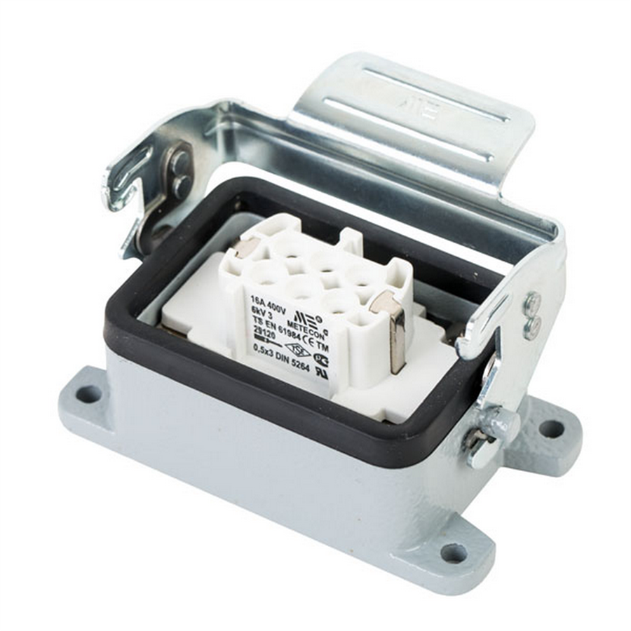METE ENERJİ MT403090S 6x16A. ÇOKLU MAKİNE PRİZİ METAL MANDALI