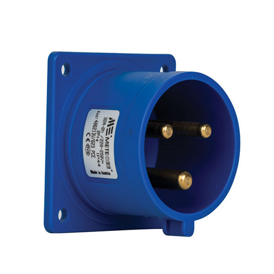 METE ENERJİ MT406213V 3X32A. IP44 MAKINE FISI -DÜZ-(Vidali Bagl.)