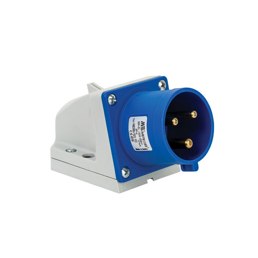 METE ENERJİ MT406308V 3X32A. IP44 DUVAR FISI -EGIK GÖVDELI-(Vidali Bag.)