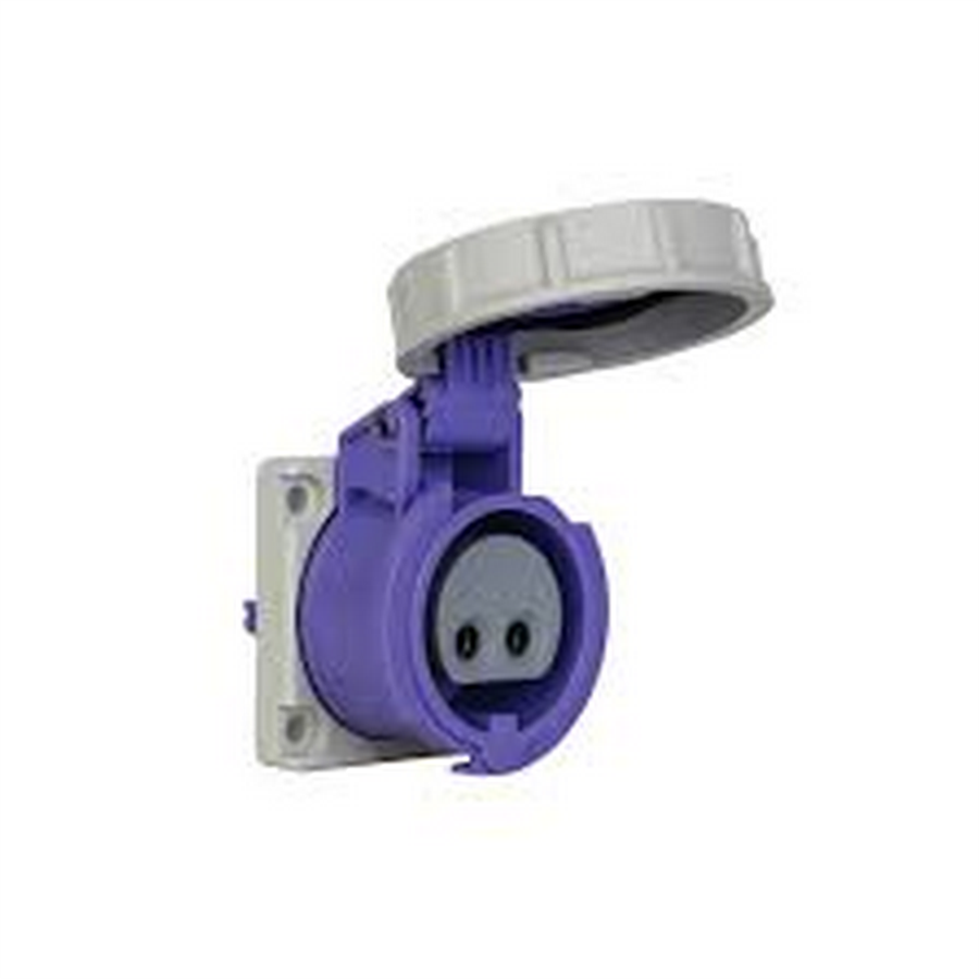 METE ENERJİ MT406552V 2x16A.24V IP67 MAKİNE PRİZİ DÜZ  Vidalı Bağlı