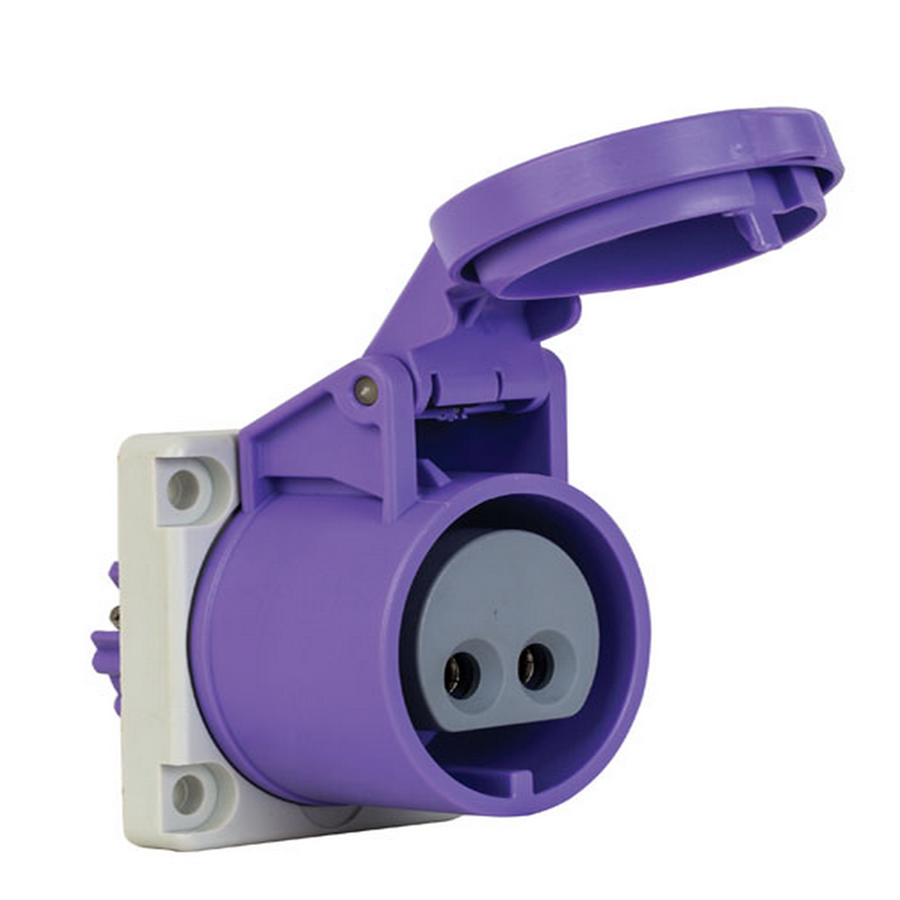 METE ENERJİ MT406554V 2x32A. 24V IP44 MAKİNE PRİZİ DÜZ  Vidalı Bağlı