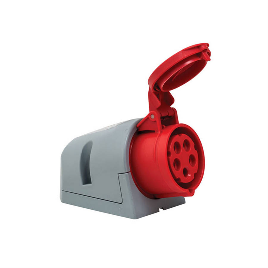 METE ENERJİ MT406607 5X16A. IP44 DUVAR PRIZI -EGIK GÖVDELI-