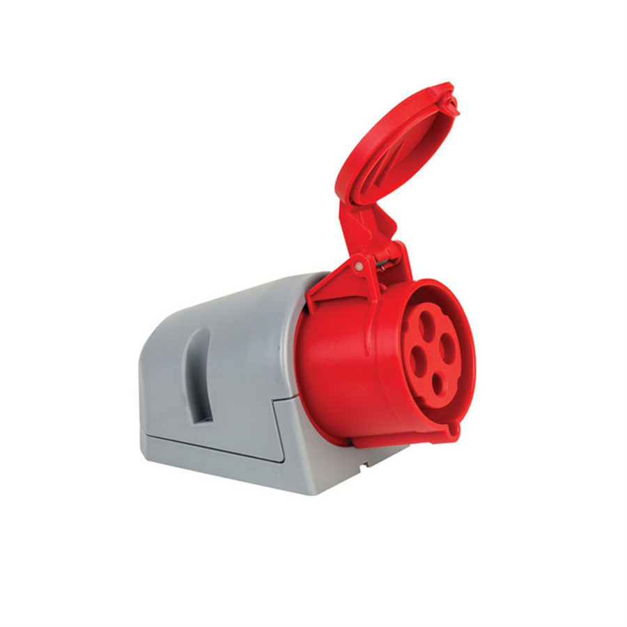 METE ENERJİ MT406614 4X32A. IP44 DUVAR PRIZI -EGIK GÖVDELI-