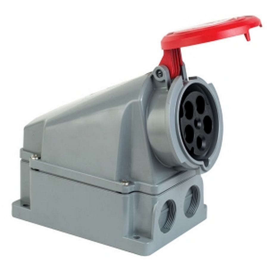 METE ENERJİ MT406623 5X63A. IP44 DUVAR PRIZI -EGIK GÖVDELI-